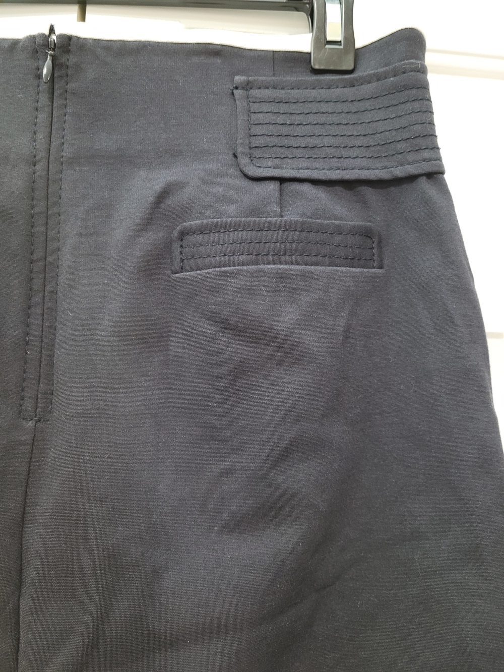 Ann Taylor Black A-Line Skirt with Gold Buckle - Picture 5 of 12